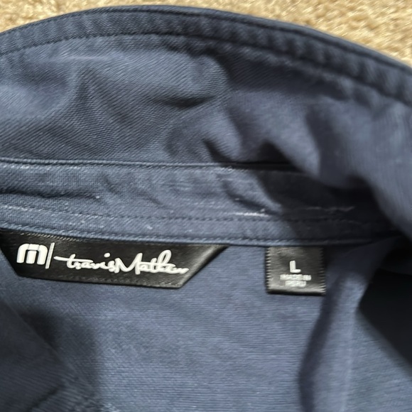 Travis Mathew Mens L Gray Heather Cotton Sport Polo Shirt Designer - Picture 5 of 5